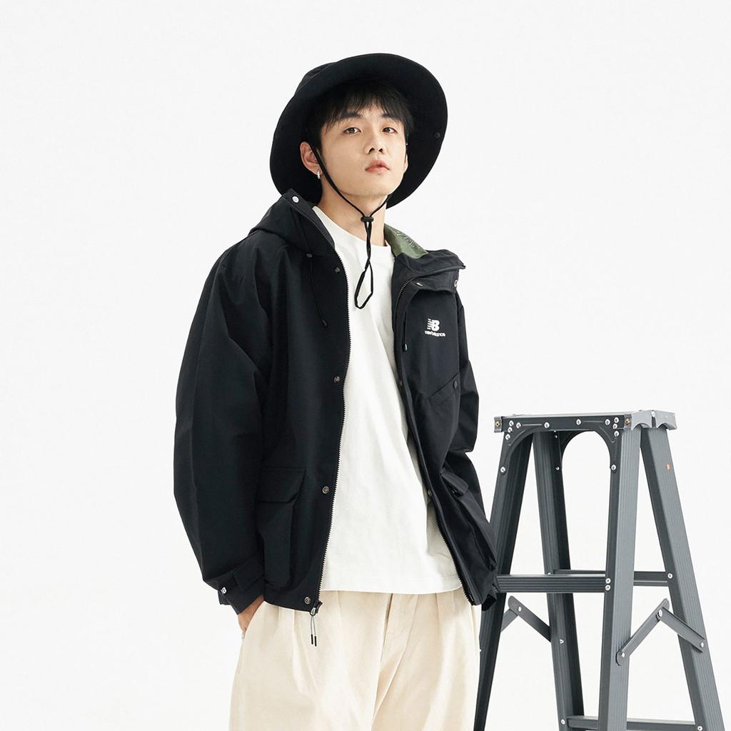 New Balance Jackets Unisex Black Hooded Thickened Other AMJ31320-BK