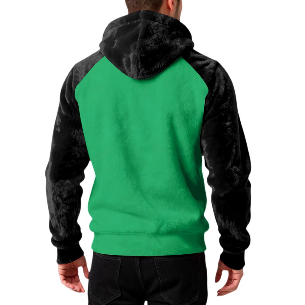 Herrenmode Freizeit Kapuzenpullover Kapuze Plüsch Lange Ärmel