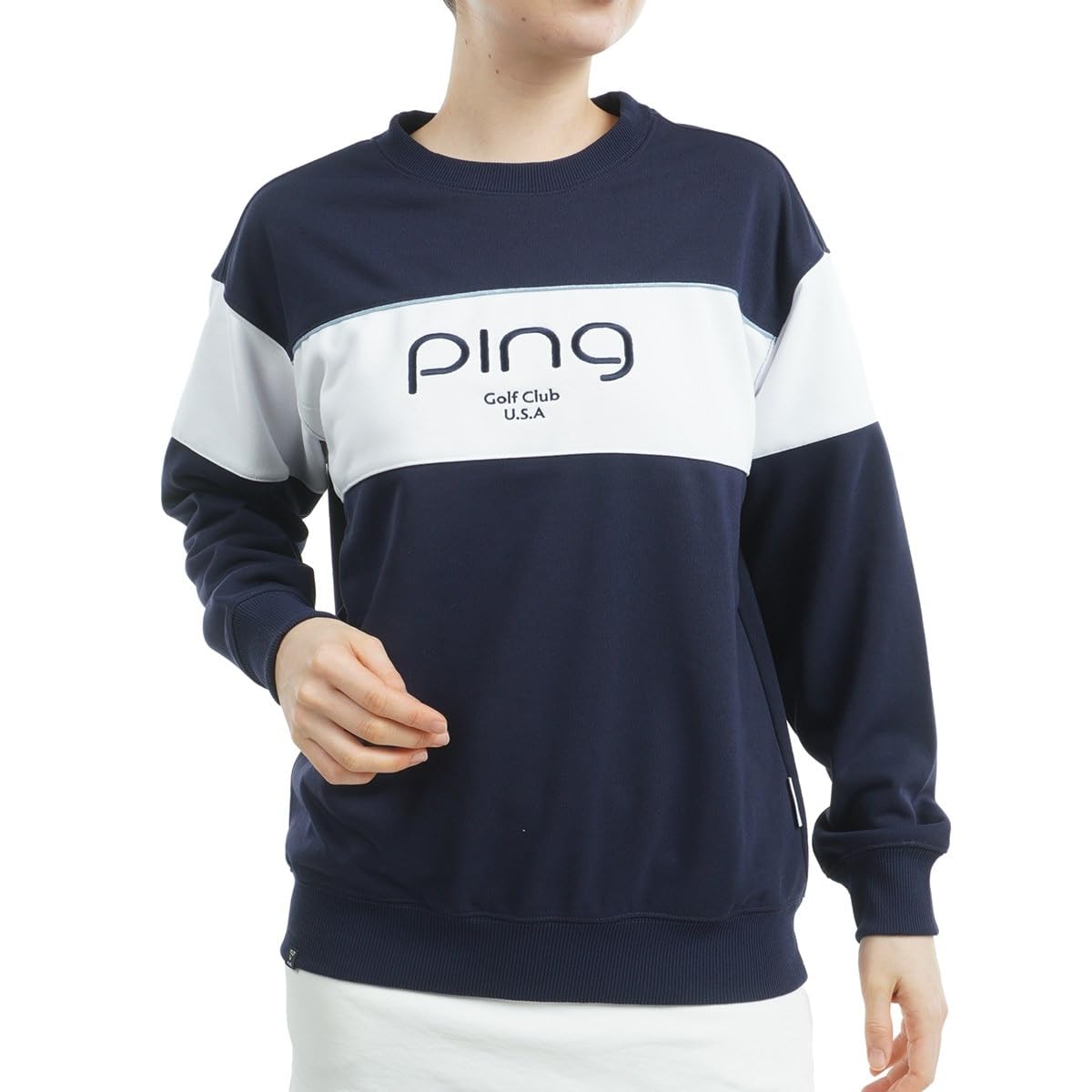 

Crew Neck Sweatshirt Quick UV Golf S [Ping Apparel] Women s (Moisture Wicking, Drying, Protection) / / 622-4262900 120_Navy