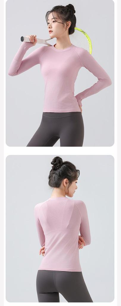 Women's Autumn/Winter Long Sleeve Round Neck Yoga & Fitness Top