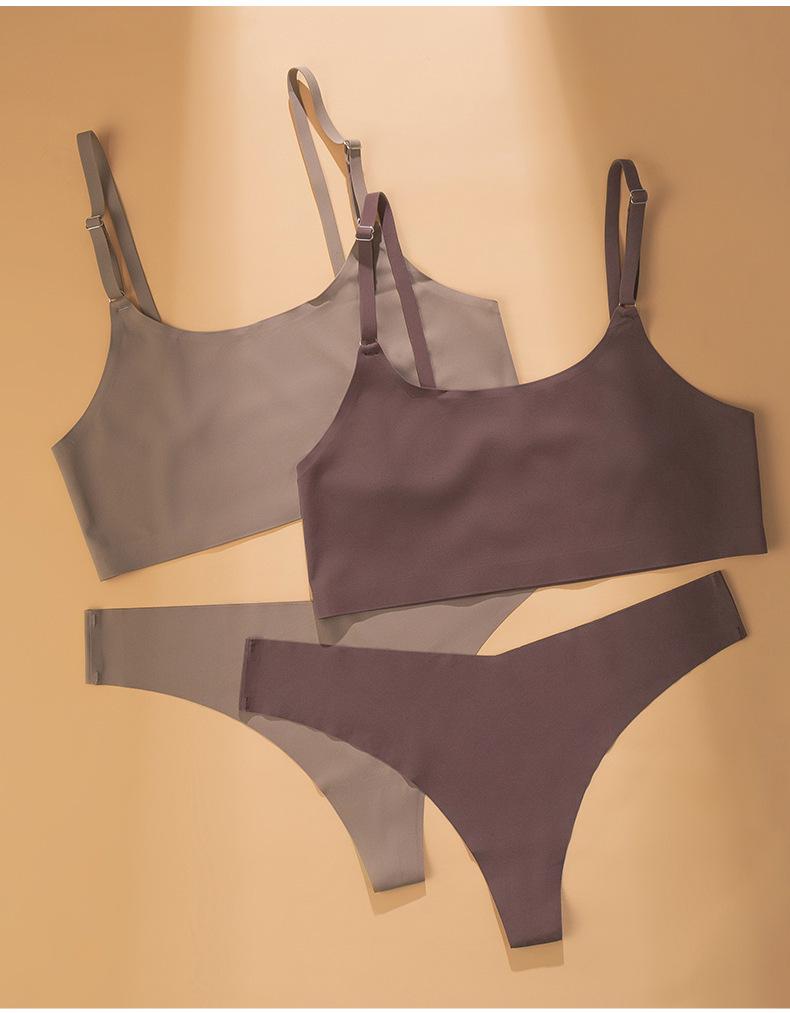 Cross-Border Wire-Free Women's Camisole Set - Breathable Minimizing Seamless Bra