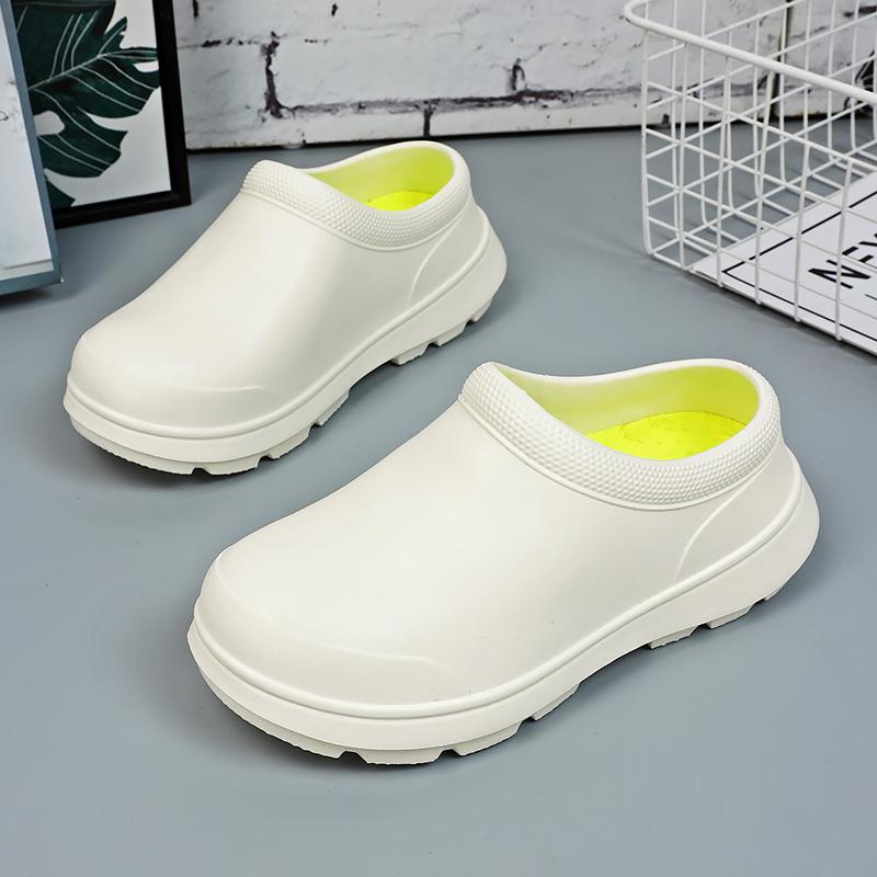 Chef shoes autumn kitchen black platform lazy shoes