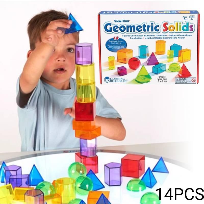 Transparente Geometrische Bausteine Für Kinder Lernmaterialien Lr Baby Mathe Spielzeug