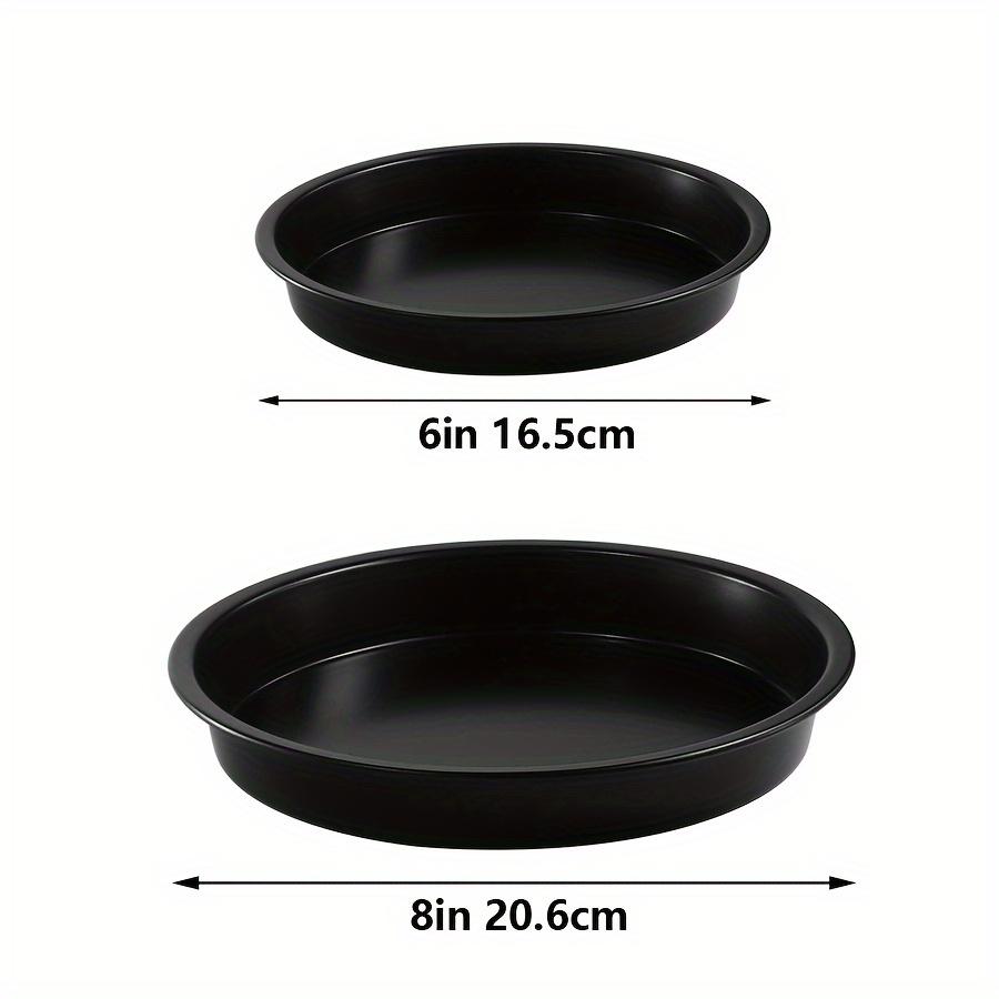 6/8/9/10in Deep Dish Pizza Pan with Pizza Cutter, Stainless Steel Black Nonstick Baking Sheet, Pie Pan, Baking Pan JXB