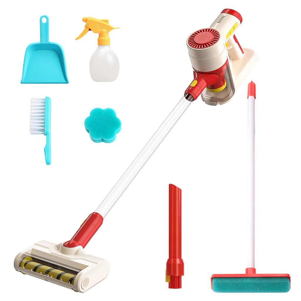Cute Stone Vacuum Cleaner Toy Play House Housework Set Educational Toy Pretend Play Electric Operated with Sound Effects True Experience Cleaning Set
