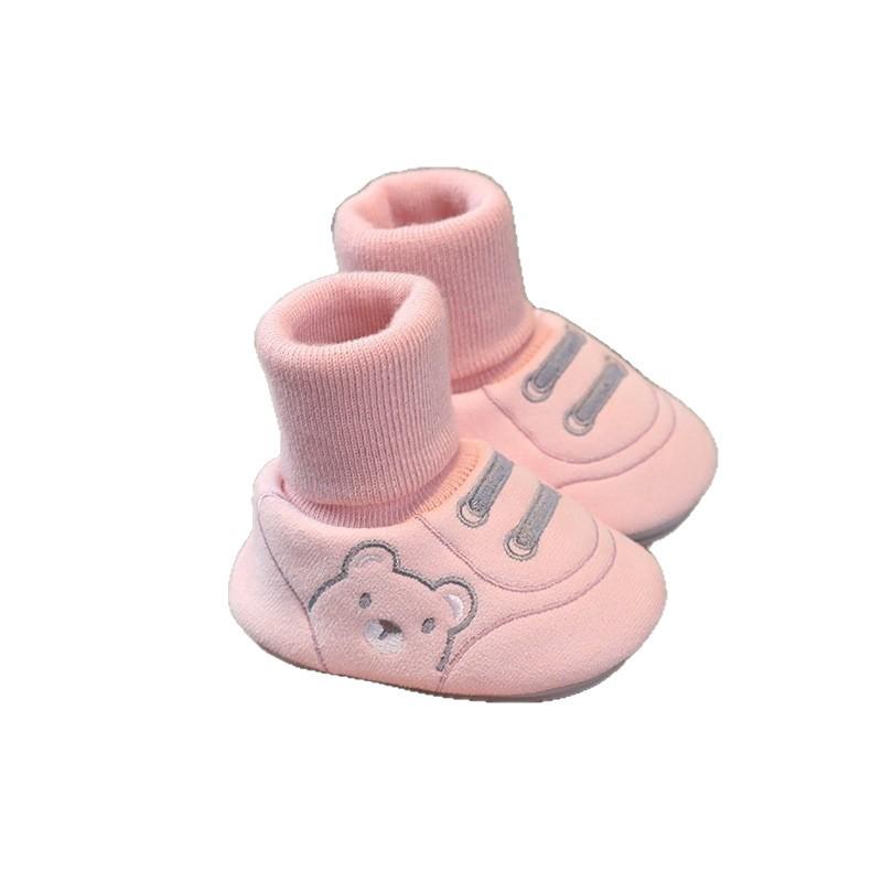 Soft Sole First Walker Non-Slip Cotton Baby Shoes for 6-12 Months