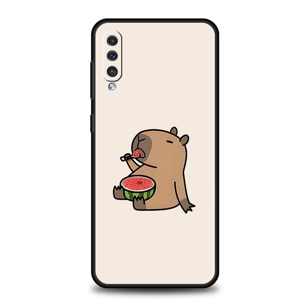 Cute Capybara Phone Case For Samsung Galaxy A56 A36 A26 A34 A17 A16 A06 A14 A12 A54 A72 A70 A24 A22 A20e A52 A50 A40 A32 Cover