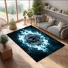 Derby County Football Print Crystal Velvet Rug, Comfortable Water Absorbent Non Slip Indoor Floor Carpet