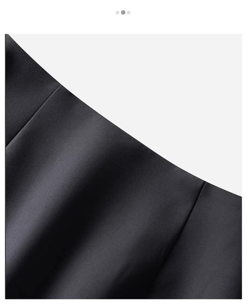 2025 Women's High Waist Slimming Midi Skirt - Spring/Autumn Bodycon with Slit