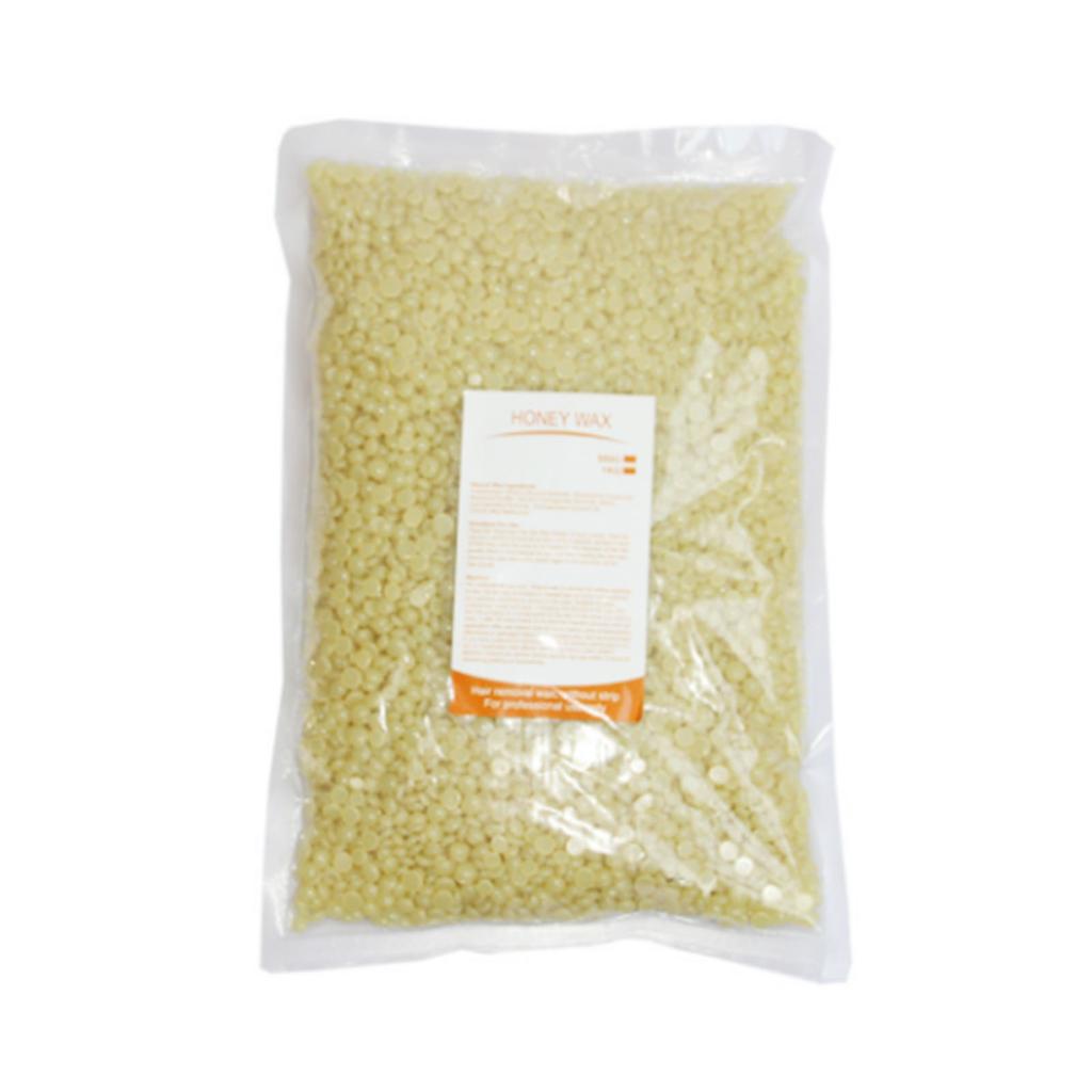 Hard Wax Beans for Nose Leg Body Hair Removal Paper Free Fast Dehairing Big Bag 1000G Honey