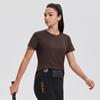 Sports T-shirt for Women, Summer Quick-dry Thin Printed Slim Fit, Short-sleeve Crew Neck Training Top Lightweight Top