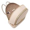 MICHAEL KORS Rhea Zip Classic Simple Design Metal Logo LOGO Large Capacity Cowhide Backpack Medium Women's Light Cream