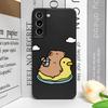 Custodia per Telefono Capibara Carino per Samsung Galaxy S22 S23 S24 S25 edge Ultra S20 Plus S21 FE 5G Cover Morbida Coppia di Animali Divertente Fundas