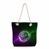 Starry sky print thick rope single-shoulder beach bag 7285 CLE