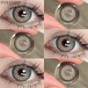 EYESHARE 1Pair Color Contact Lenses for Eyes Natural Brown Yearly Use Lenses Gray Multicolored Contact Lens Gray Pupils Lens