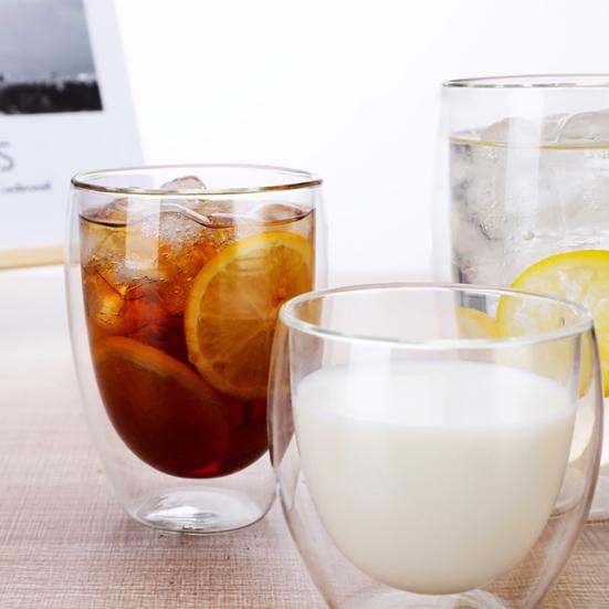 Milk Mug Lightweight Heat Resistant Double Wall Double Layer Glass Mug Tea Coffee Milk Mug