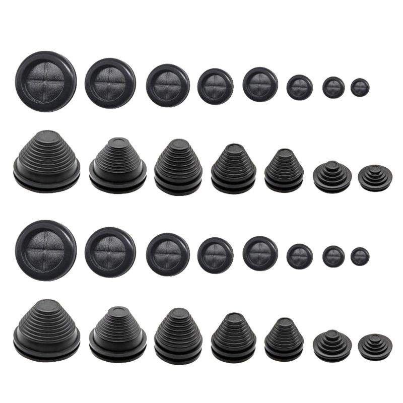 

30Pcs Rubber Grommets Kits Firewalls Grommets Wire Grommets Tower Round Double Sided Rubber Hole Plug Sleeved Gaskets 1