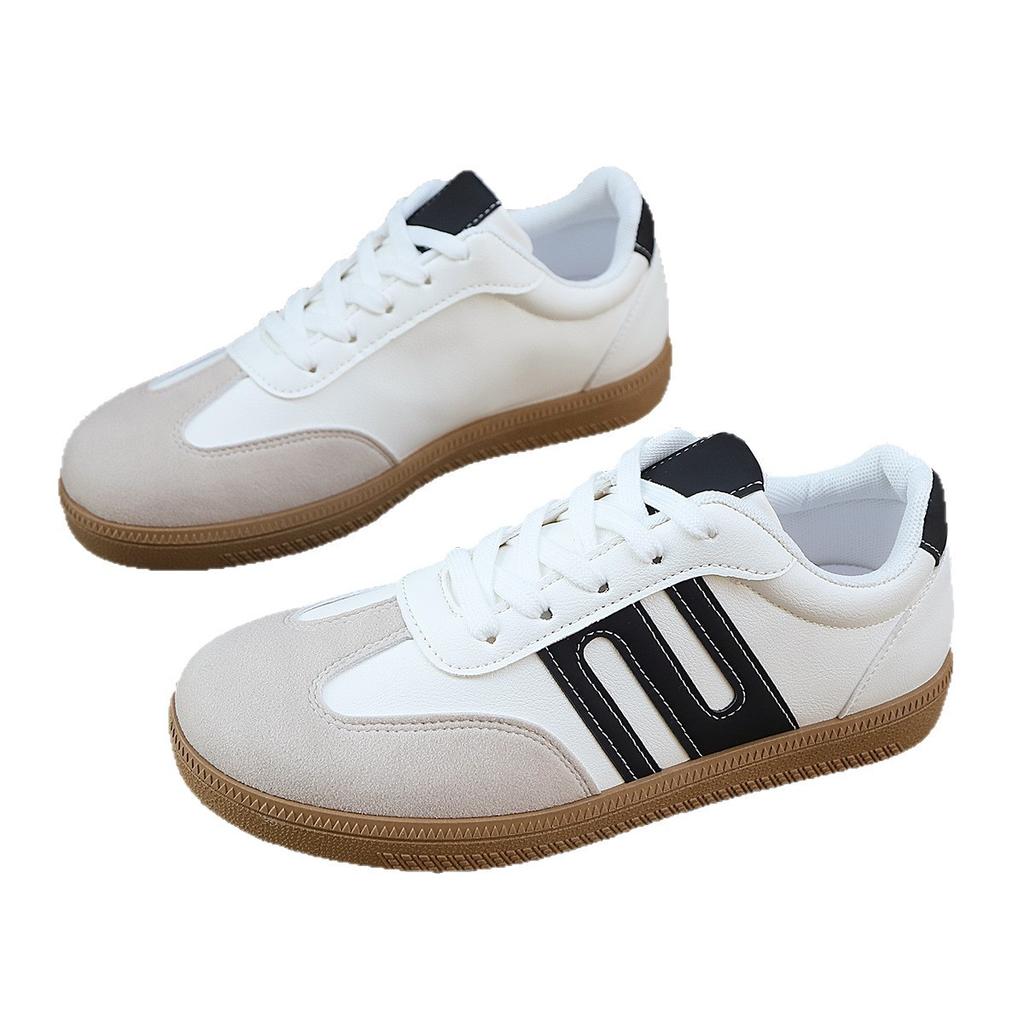 Moda Moda Czarne Białe Paski Płaskie Sneakersy Kobiety Lekkie Sznurowane Buty Sportowe Kobieta Antypoślizgowe Oddychające Casualowe Sneakersy 2025