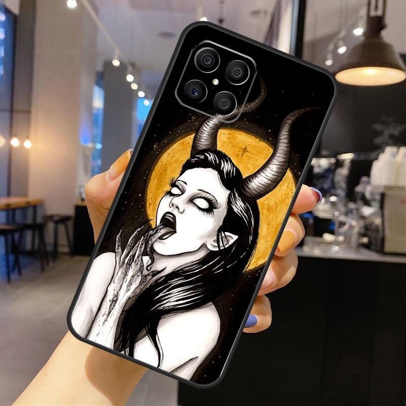Devil Satan Case For Honor Magic 7 6 5 Lite Cover For Honor 200 400 Pro 50 70 90 X9 X8a X8b X9a X9b X9c