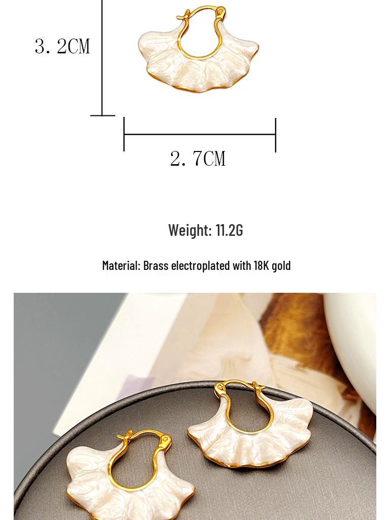 Wave Enamel Earrings - High-End European & American Niche Summer Dangle Jewelry