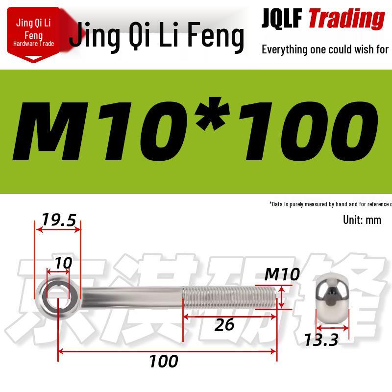 Stainless Steel GB798 Eye Bolt, Full Series M5-M16