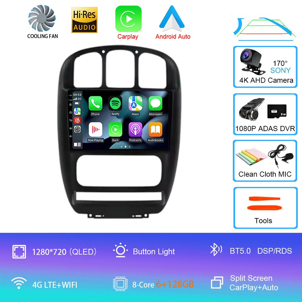 For Dodge Caravan 4 For Chrysler Grand Voyager RS 2000 - 2012 Android 14 Carplay Auto Car Radio Multimedia Video Player Screen