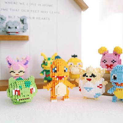 Pokemon Mikro-Bausteine Marowak Pummeluff Gengar Hydropi Plipfisch Raichu Garados Pikachu Mini-Steinfiguren Spielzeug Für Kinder