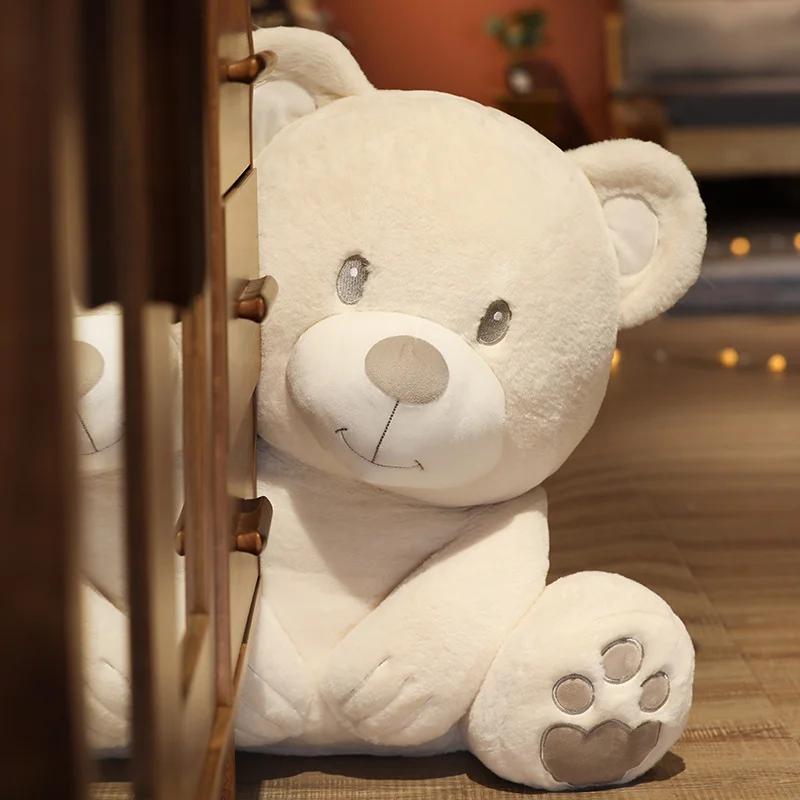 New 25cm/40cm Cuddly Stuffed High Quality Doll Classic White Teddy Bear Plush Toy Cute Birthday Gift for Girls
