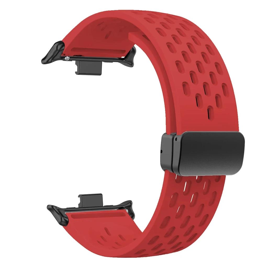 Silikonarmband für Redmi Watch 5 4 Magnetverschluss Sportarmband für Mi Band 9pro 8pro Correa Atmungsaktives Armband Zubehör