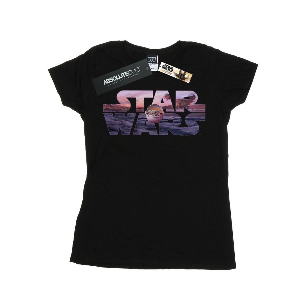 Star Wars Womens/Ladies The Mandalorian The Child Logo Cotton T-Shirt