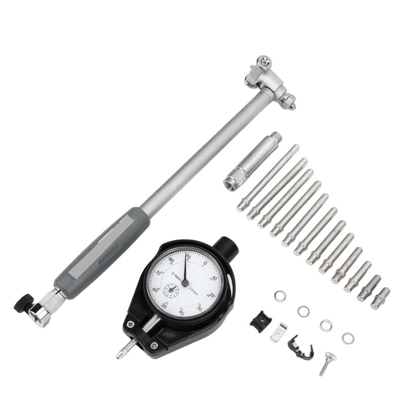 A20F-2-6In Bore Gauge 0.001In Deep Engine Hole Cylinder Measurement Gage Cylinder 50-160Mm 0.01Mm Dial Bore Indicator Gauge