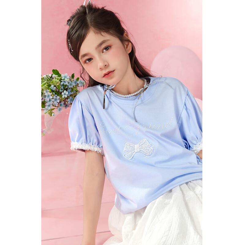 Girls' Ballet Style Bow T-shirt & Skirt Set