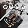 LOGJAM 2PCS Bar Mat 6" x 12" for Countertop, Small Rubber Bar Mats for Bartending Cocktail Bars Restaurants Kitchen