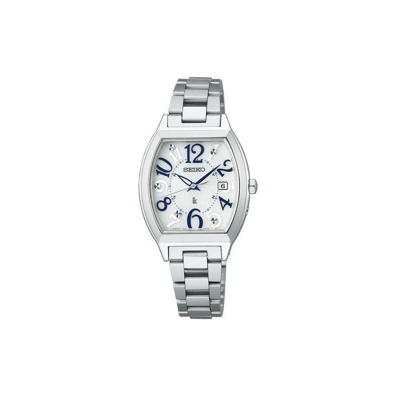 SEIKO Life Waterproof Quartz Steel Strap Men and Women Same Style White Dial SSVW213 синий