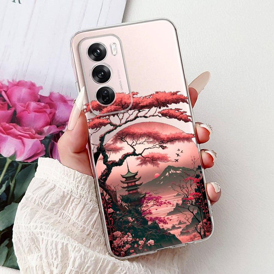 For OPPO Reno12 Pro 5G Case CPH2629 Cover Transparent Silicone Fashion Butterfly Soft Case For Reno 12 CPH2625 Reno 12Pro Fundas