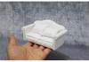 1:12 Dollhouse White Sofa Set - 3-Piece Mini Furniture with Cushions for ob11