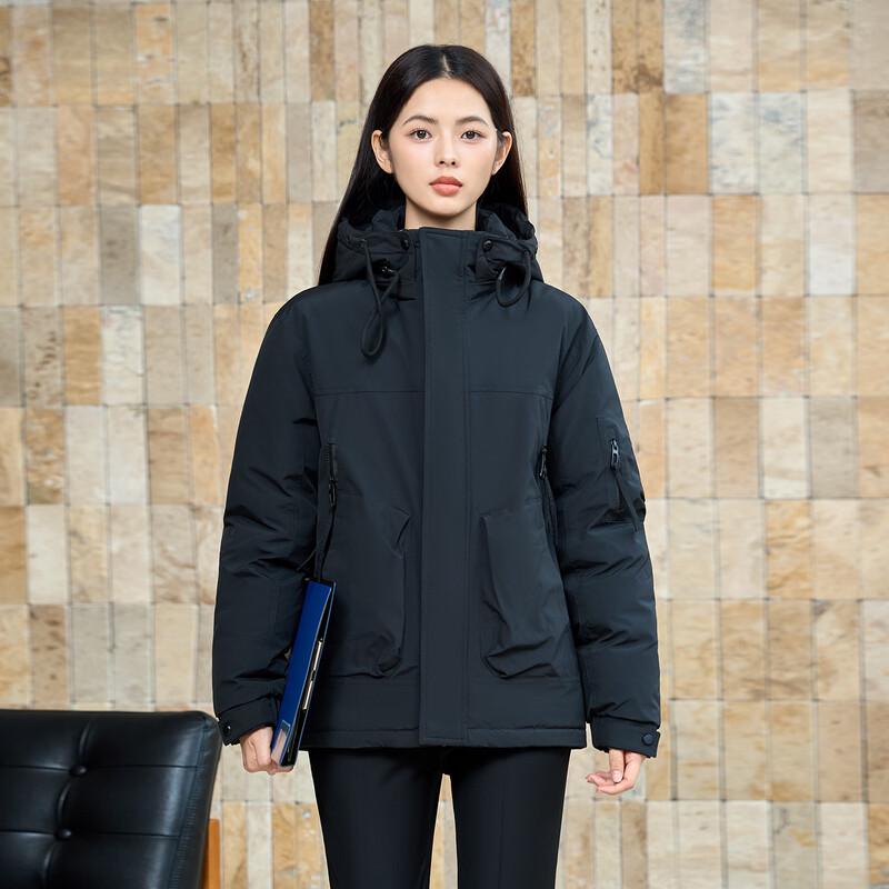 Tluoman Unisex Black Insulated Parka Work Jacket