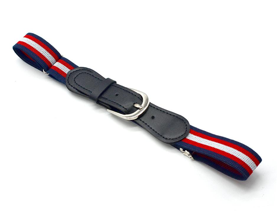 Casual Striped Children'S Belt, Male And Female Baby Belt, Elastic Belt, Primary School Boy Belt Military Training