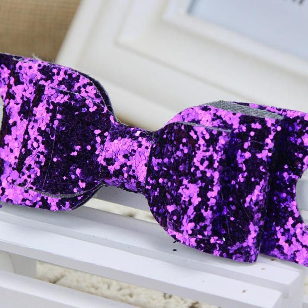 Women Girl Sequined Glitter Hairpin Bowknot Barrette Sweet Crystal Hair Clip Bow