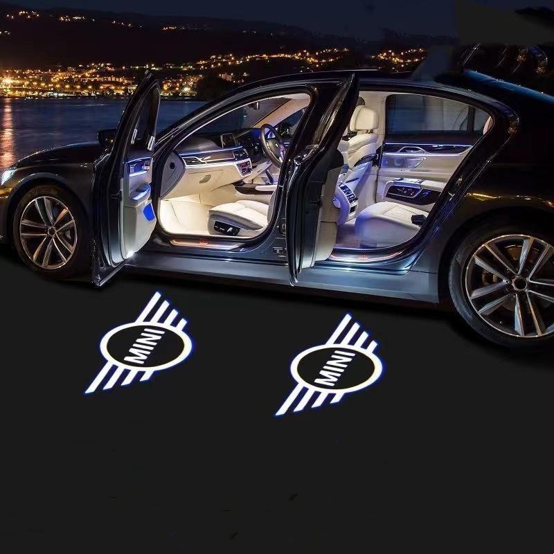 2/4pcs Suitable For BMW MINI Mini Welcome Lamp R56/55/61 Atmosphere Decoration F54/55/56/57 Door LED Logo Projector Auto Parts