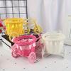 1pcs Imitation Rattan Woven Table Desk Decor Storage Basket, Small Woven Tricycle Bicycle Flower Basket, Home Office Table Desk Decor Basket