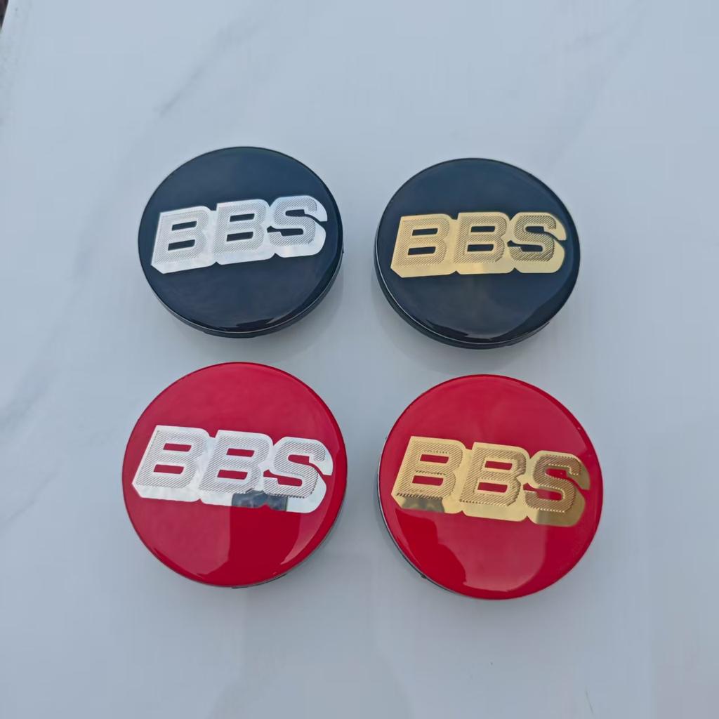 4ks emblem BBS Krytka náboje kola Vnější průměr 56mm 60mm 65mm zakřivený povrch Krytka středu kola auta Hub pro středové krytky kol auta