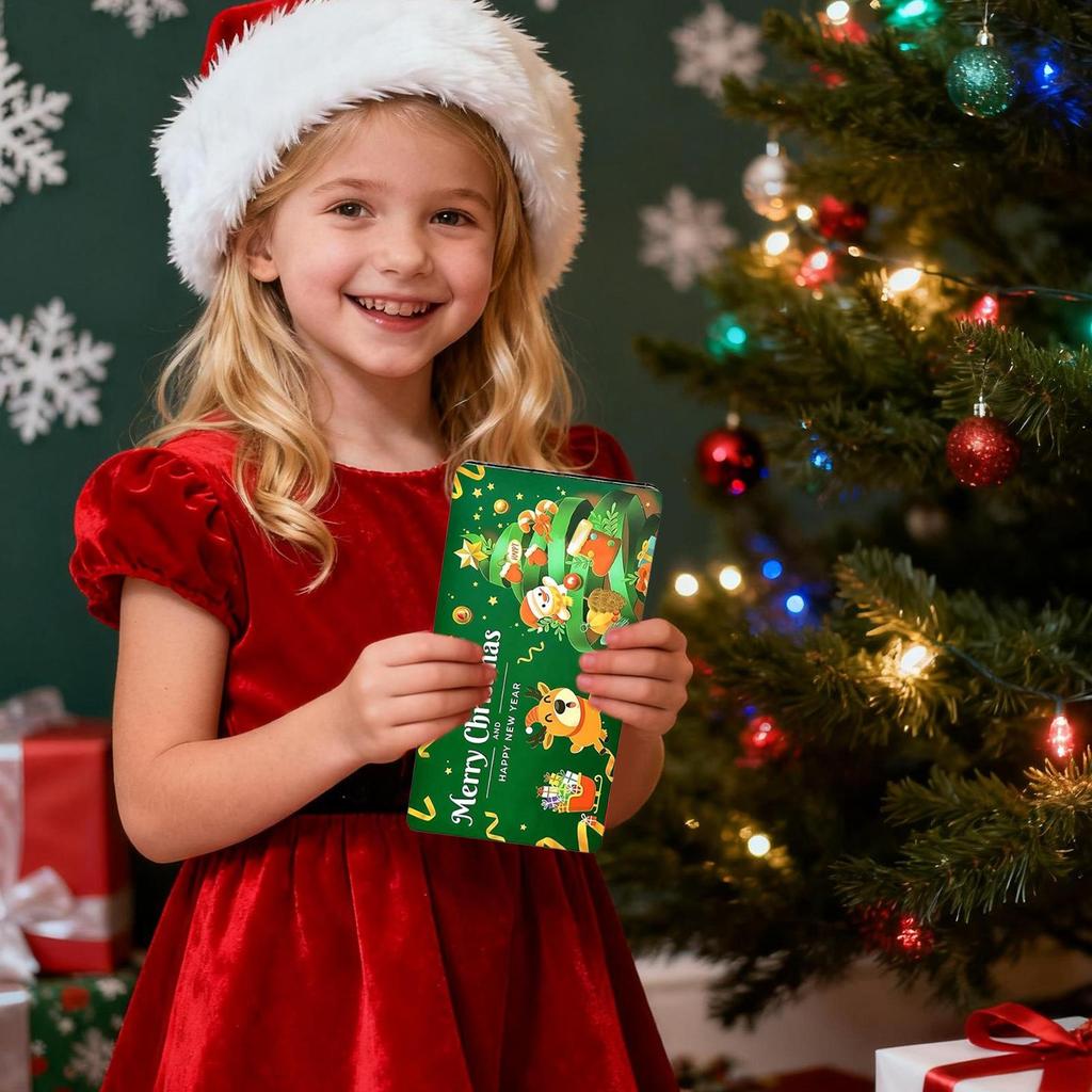 Christmas Cash Cards DIY Festive 6-Slot Holiday Greeting Card New Year Winter Holiday Money Clip For Adults Lovers Friends Women