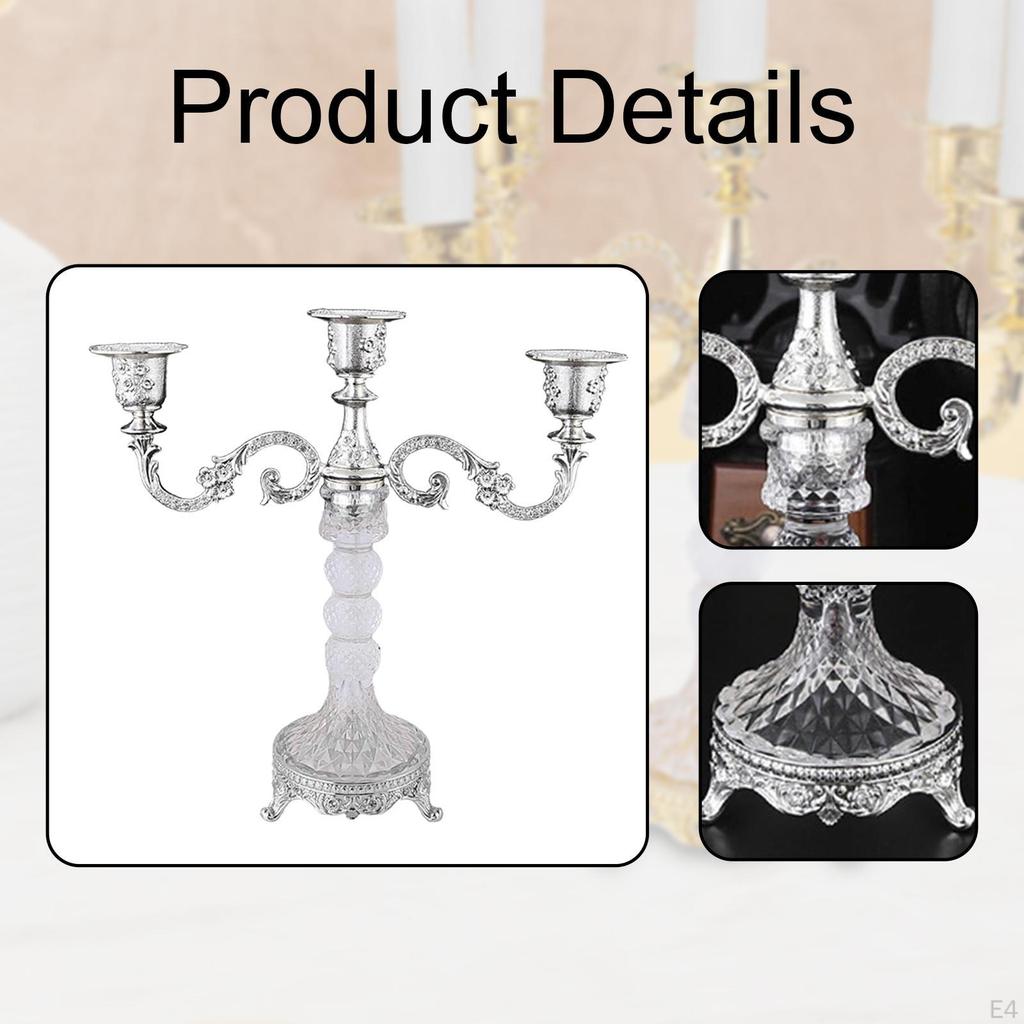 3 Arms Candelabra for Decor and Photo