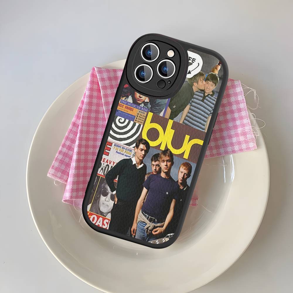 Rock Band B-Blur For IPhone 16 15 14 13 12 11 Pro Max Plus Shockproof Leather Soft Phone Cover