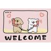 Cartoon Dog Diatom Mud Floor Mat Welcome Carpet for Living Room Entryway Non-Slip Bathroom Shower Area Footpad Kitchen Decor Rug