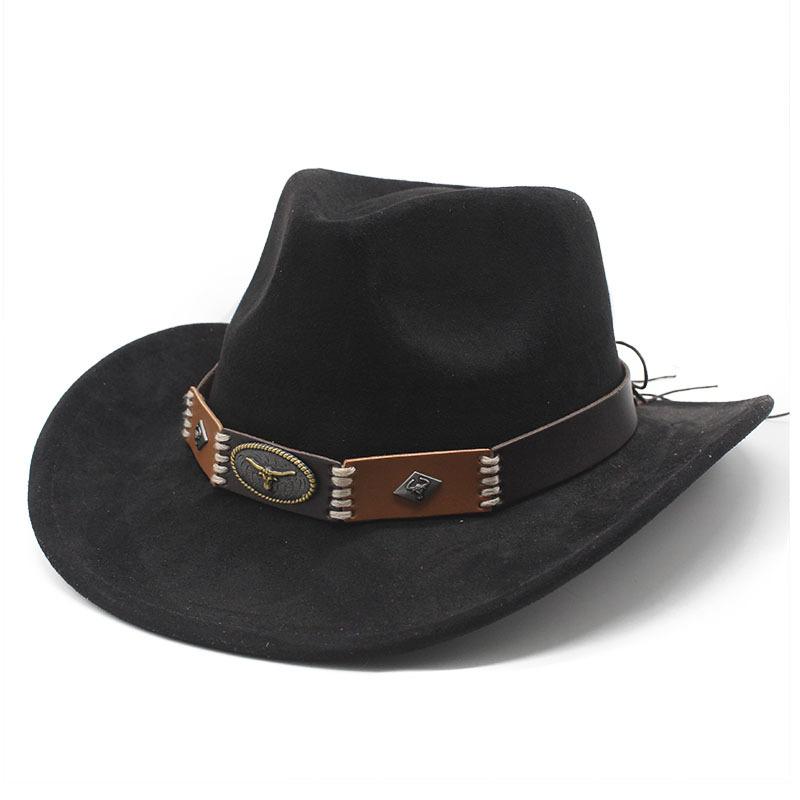 Ethnic Style British Top Hat, Suede Men'S And Women'S Couple Hats, Western Cowboy Top Hats, Jazz Hats For Performance