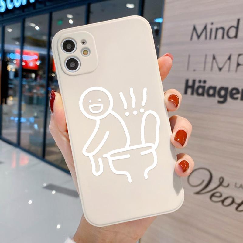 Fun and funny matchstick man phone case iPhone 16 15 14 13 12 11 Pro Max X XS XR 8 Plus silicone anti drop soft phone case