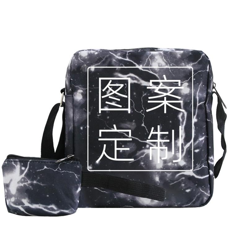 Fashion Messenger Bag Can Be Done With Pictures, Spot Blank Shoulder Bag + Change Bag Combination Two-Piece Set