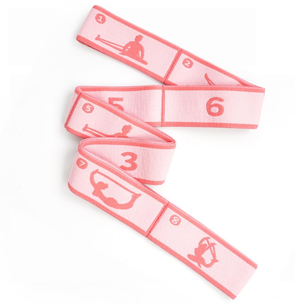 

SSZYMAOYI Stretch 8 Adjustable Intensity Ballet Exercise Ballerina Leg Yoga Stretch High Training Suitable for Kids and Fitness Band Band, Levels, розовый